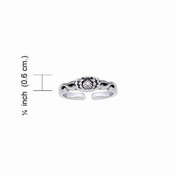 Celtic Thistle Silver Toe Ring TR3730 - Jewelry